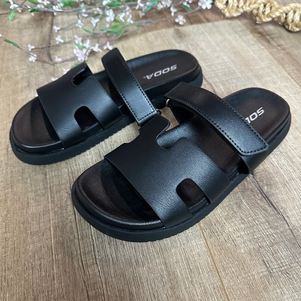 SODA Bianca Black Womens Slide Sandals/NIB/Various